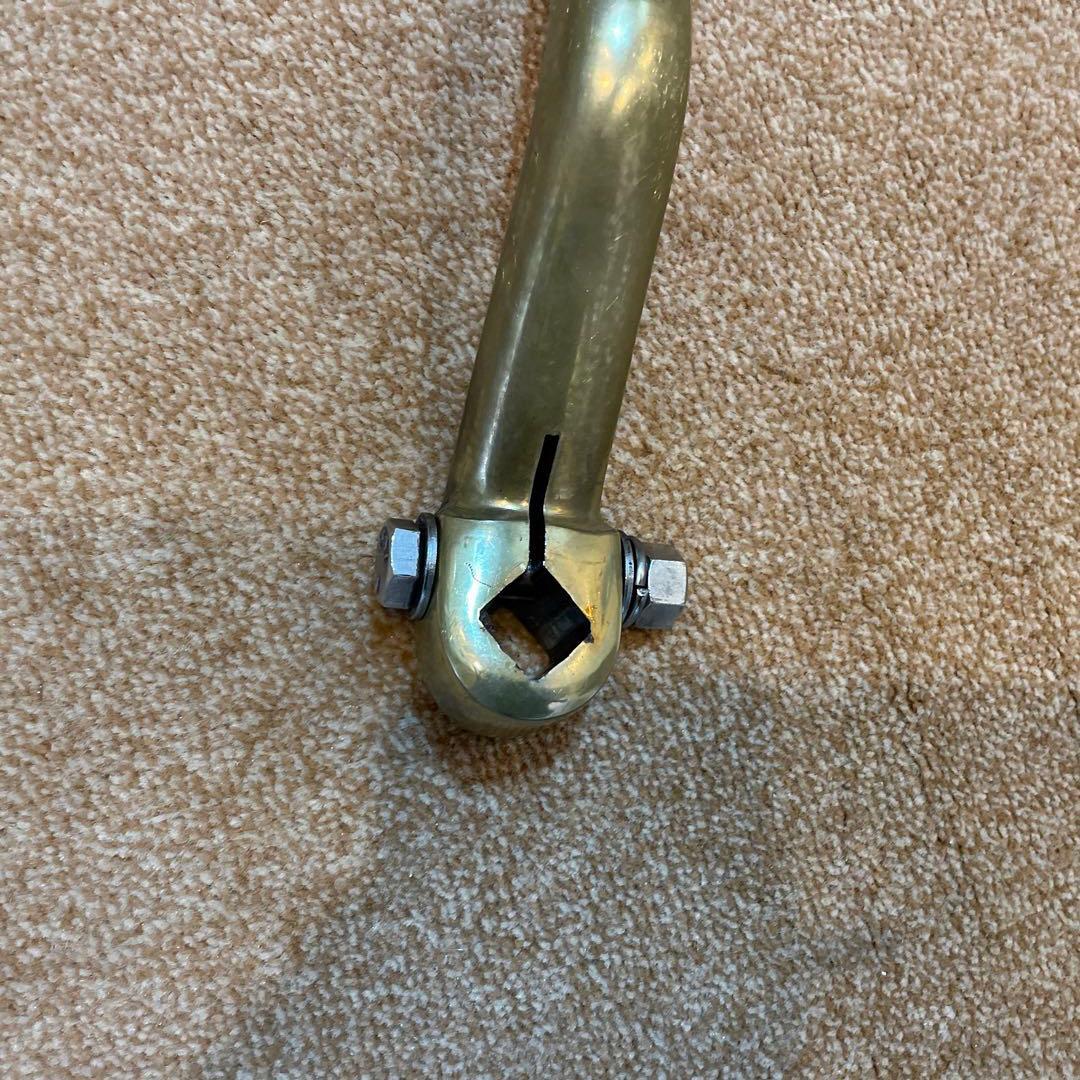 ハーレー チョッパー 希少 ブラス 真鍮 キックアーム 純正ペダル付