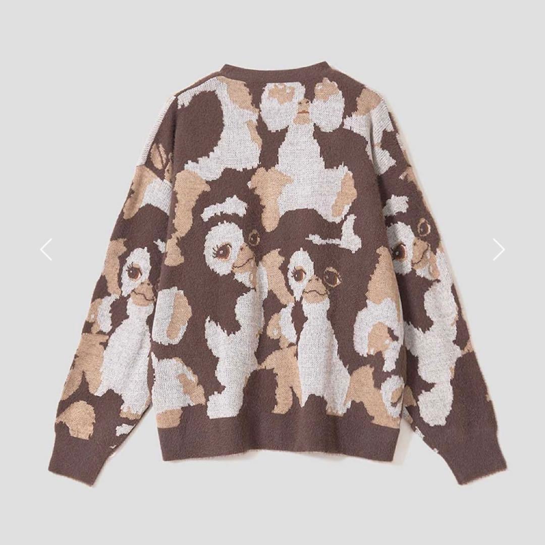 グラニフ　グレムリン　ギズモ ハニカミ パターン　ジャカード　カーディガン　S