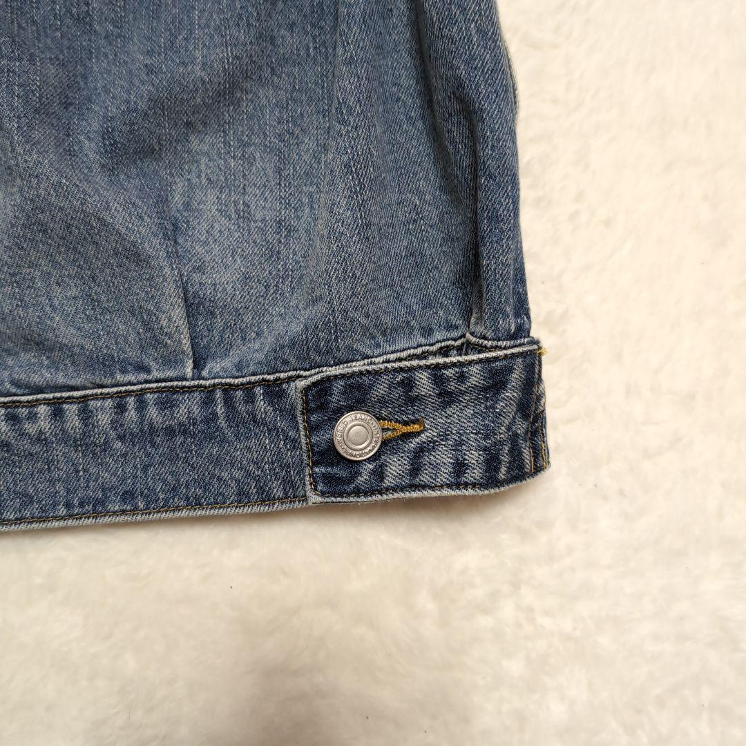 ✧極美品【カフネ】Vネックデニムジャケット38 　オーバーサイズ