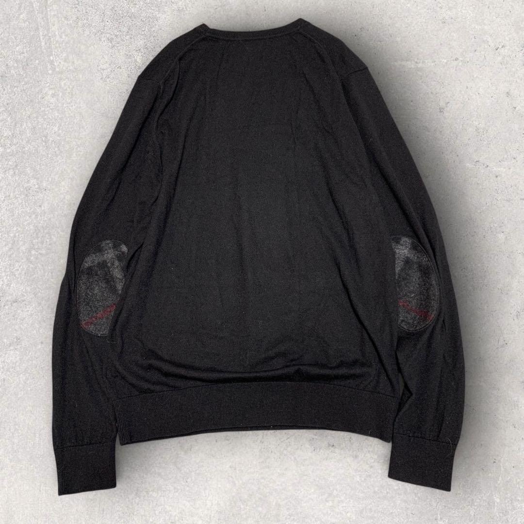 Burberry バーバリー カシミヤ混ニット 長袖 ノバチェック ブラック