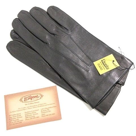 新品 未使用 デンツ 手袋 ラムレザー 黒 7.5 レディース
