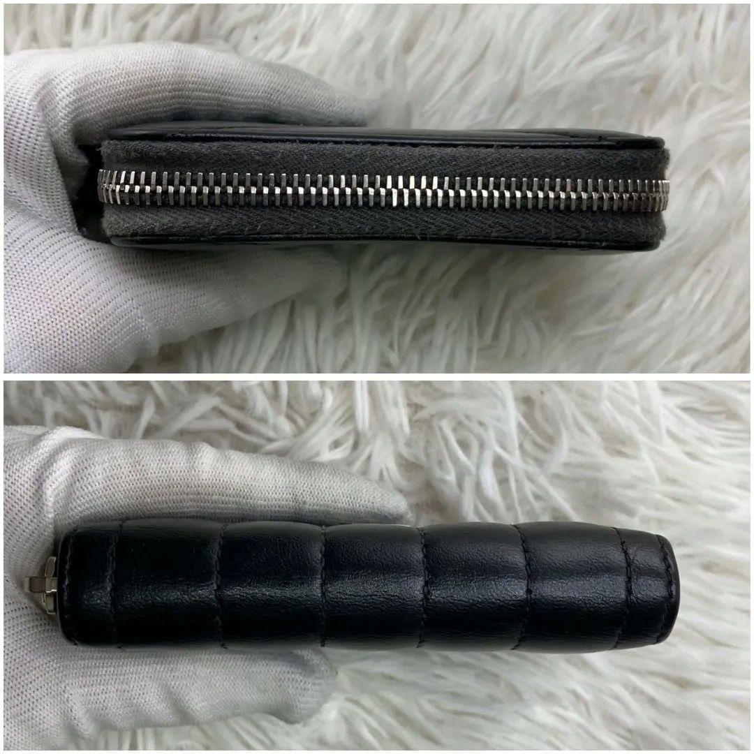 サンローラン ケース ラウンドジップ カサンドラ YSLロゴ キルティング