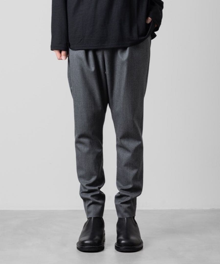 ato アトウ サルエルパンツ クラシックウール グレー 46