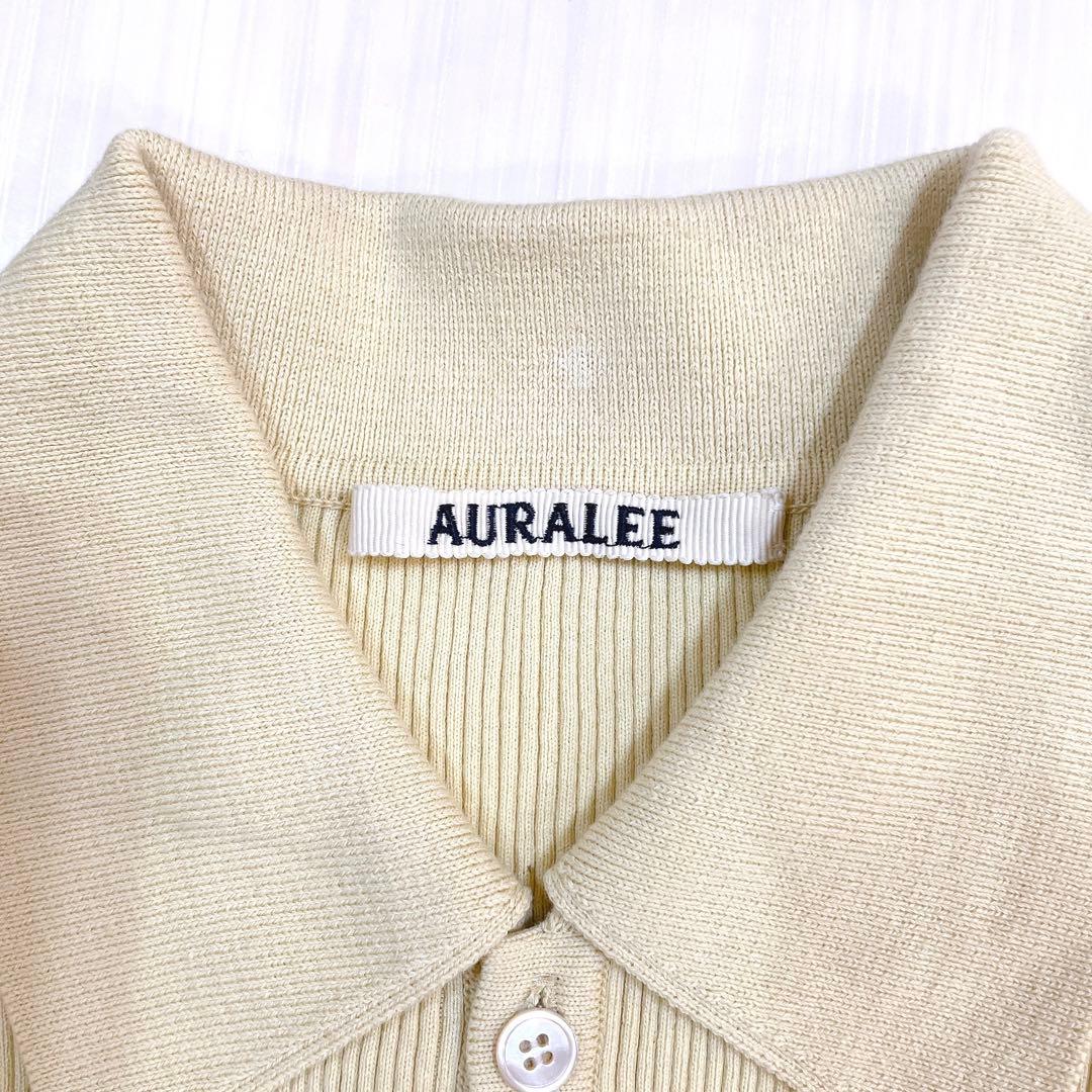 美品✨AURALEE GIZA RIB KNIT POLO