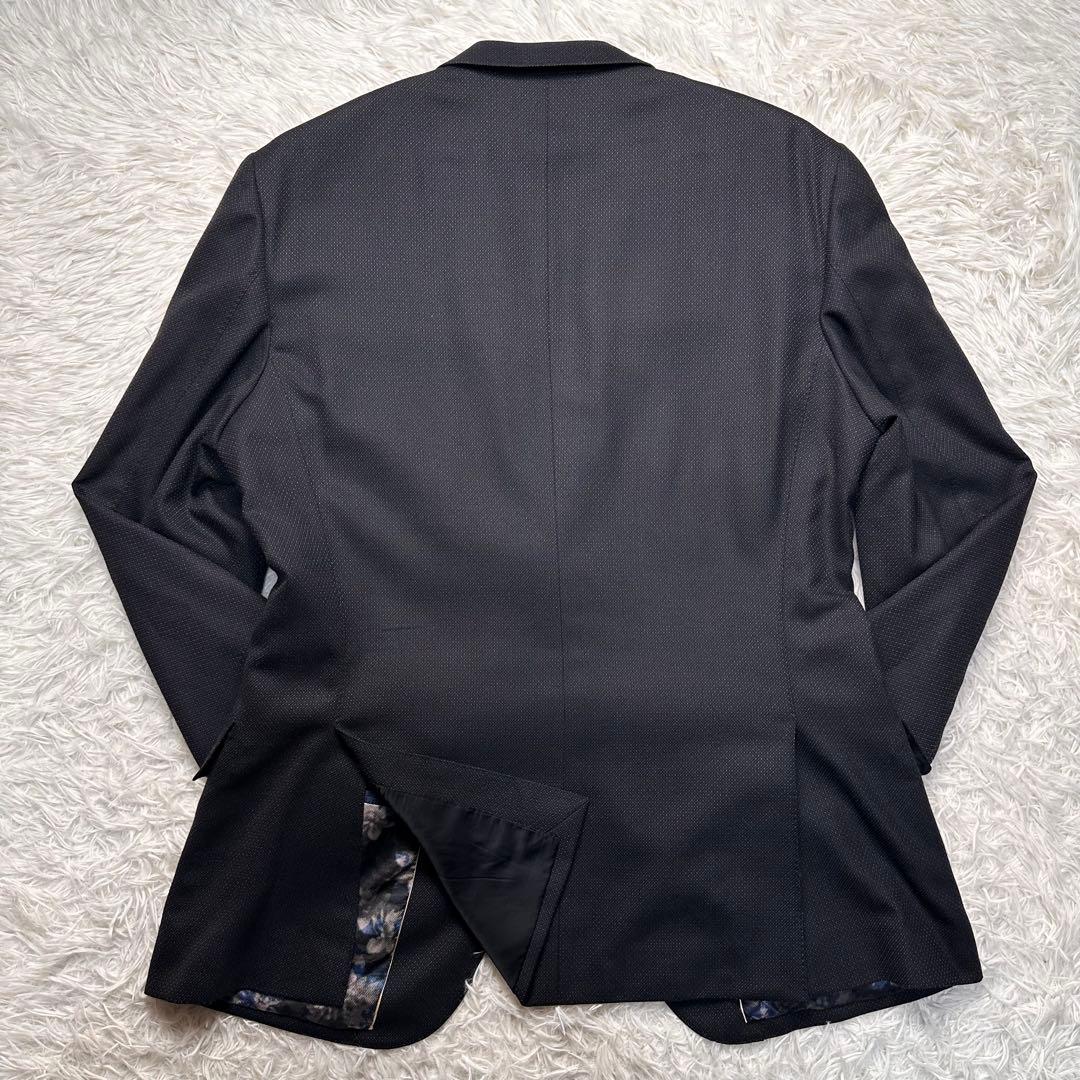 希少 極美品 ポールスミス 蓮柄 花柄 3ピース セットアップ 総裏 LX 黒