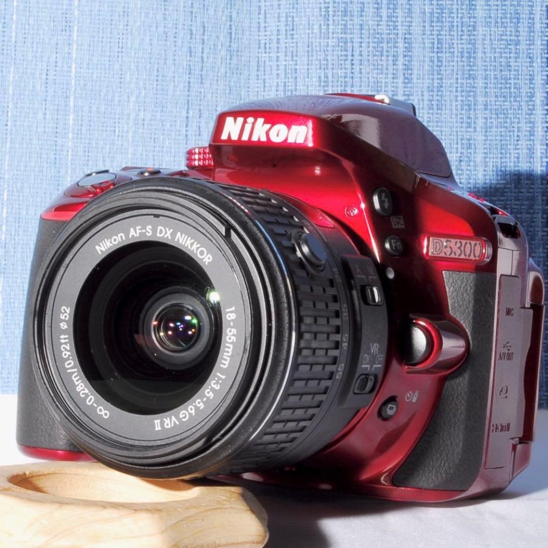 ✨Wi-Fi搭載モデル！レアカラー✨レッド✨D5300Ｗレンズキット✨