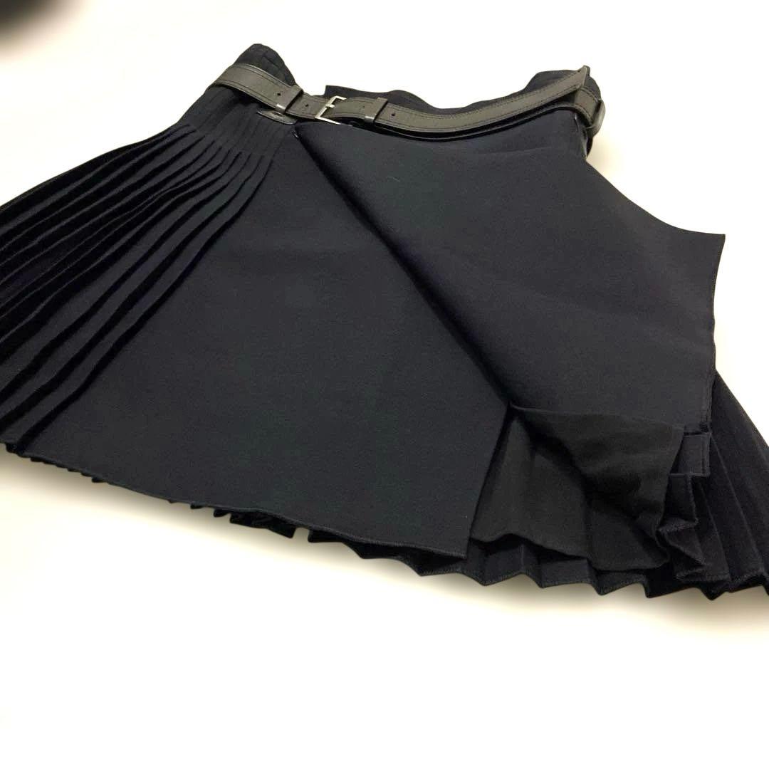 セール✨Christian Diorディオールプリーツミニスカート黒シルクウール