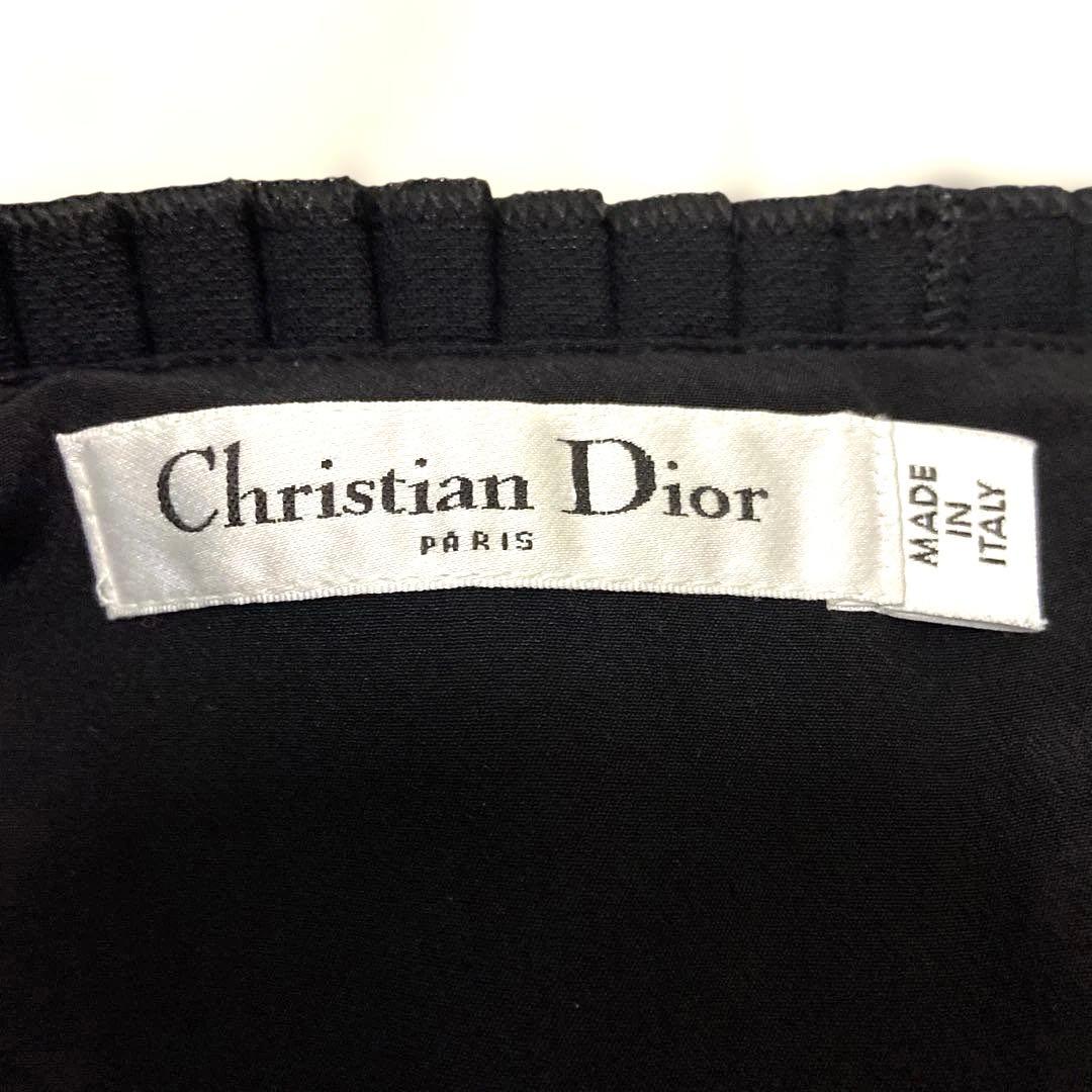 セール✨Christian Diorディオールプリーツミニスカート黒シルクウール