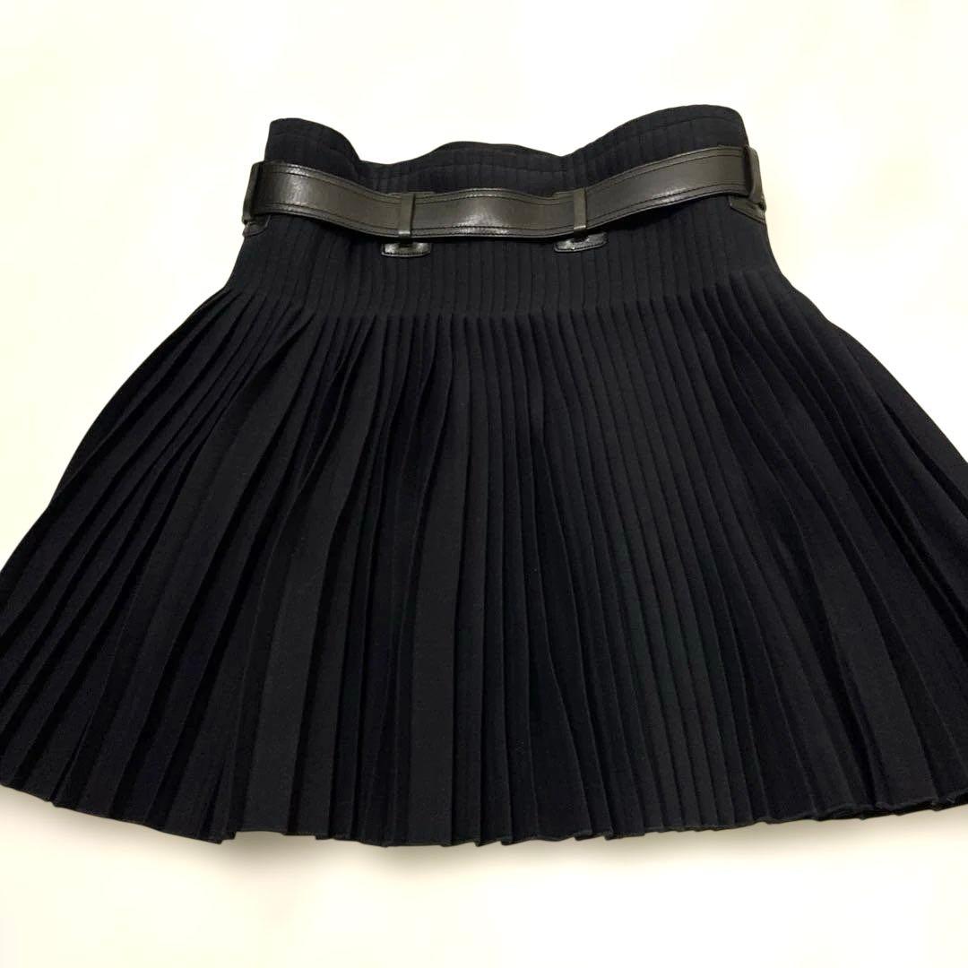 セール✨Christian Diorディオールプリーツミニスカート黒シルクウール