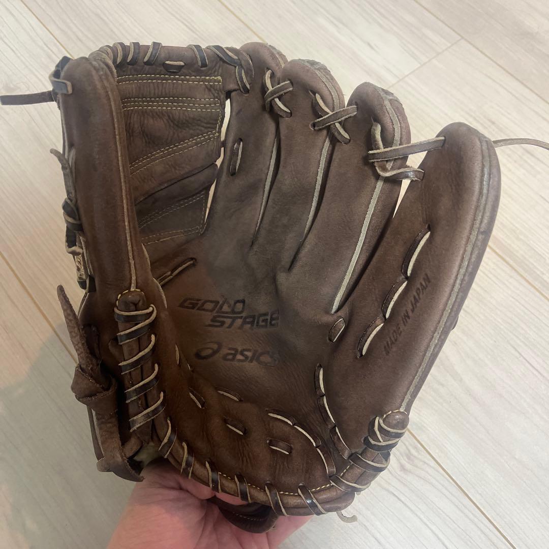 asics ゴールドステージ 硬式グローブ ブラウン