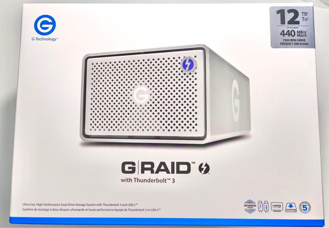 【新品未開封】WD G-RAID with Thunderbolt 3 12TB