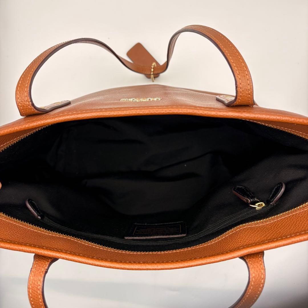 【美品✨】COACH レザートートバッグA4レディース ブラウンF36875