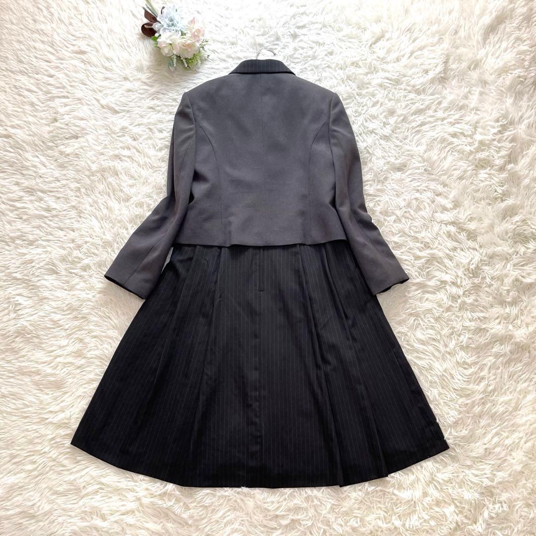 高級感✨ショパン フォーマルセット グレー ストライプ 160 ワンピース 5点