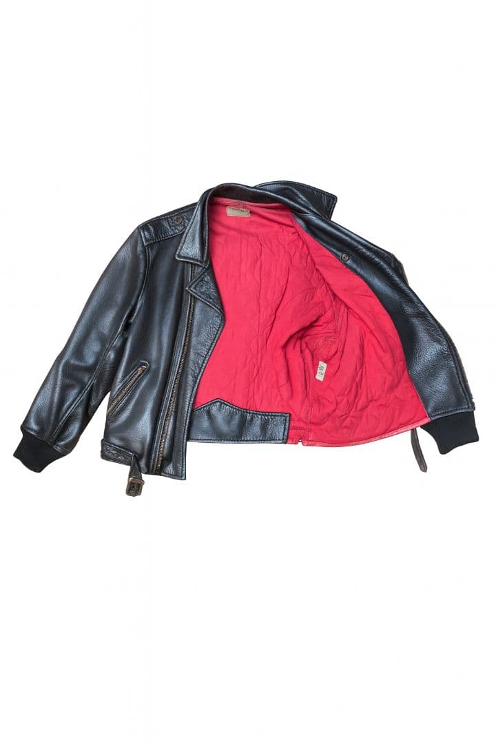 PINK HOUSE ピンクハウス　革ジャン　黒　裏地赤