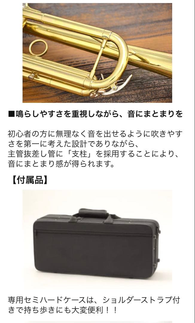 トランペット本体 専用ケース DVD付き