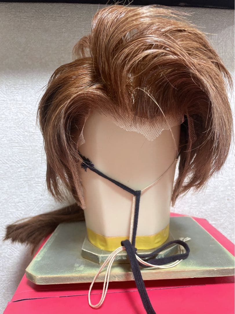 ブラウン 前髪付き ロングかつら（大衆演劇）