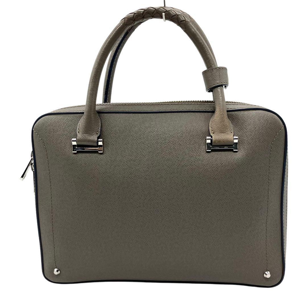 良品 1996 Kiefer neu ミニブリーフケース グレー レザー