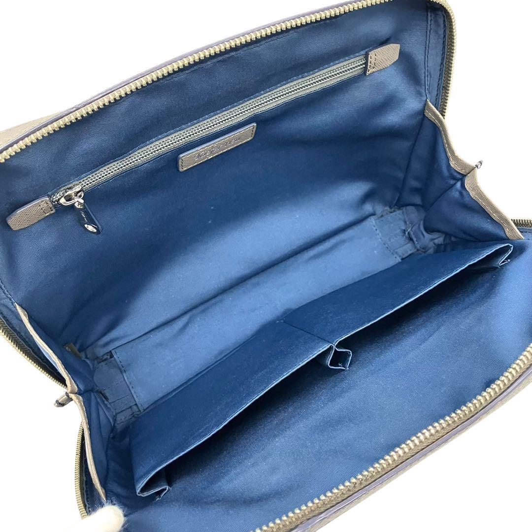 良品 1996 Kiefer neu ミニブリーフケース グレー レザー