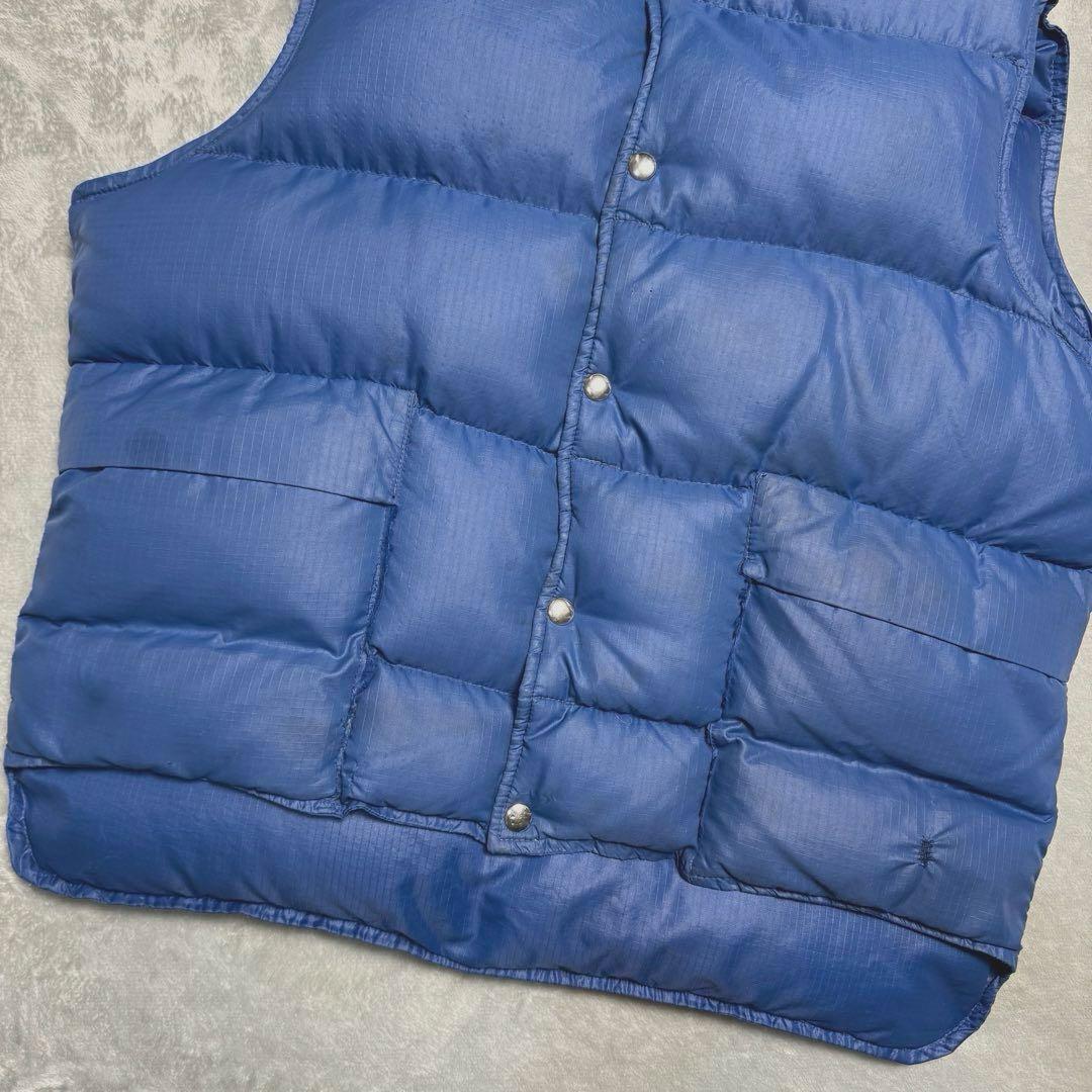 70s L.L.Bean 筆記体タグ ダウンベスト USA製 ブルー