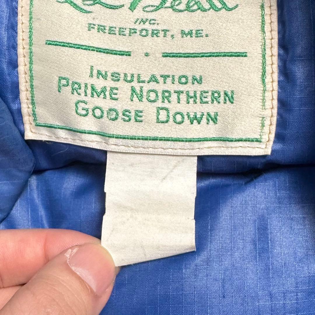 70s L.L.Bean 筆記体タグ ダウンベスト USA製 ブルー