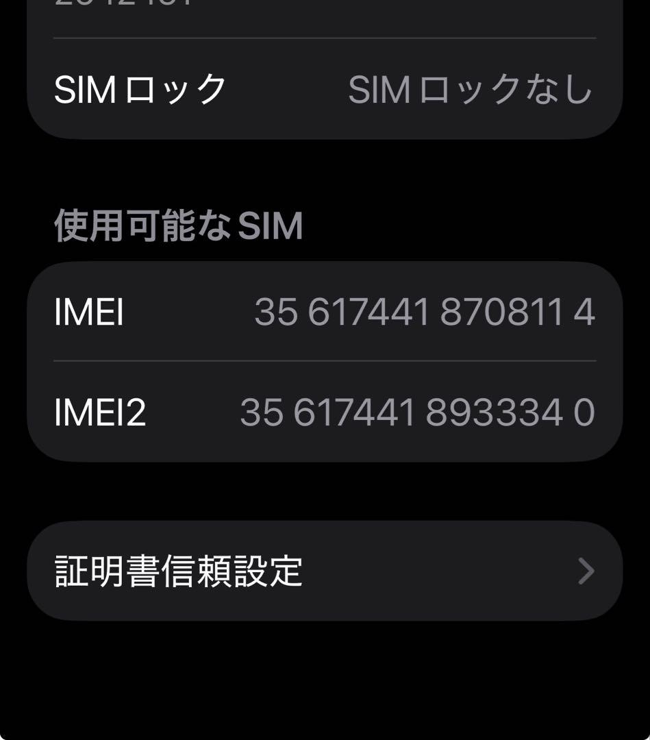 Apple iPhone13 バッテリー100%