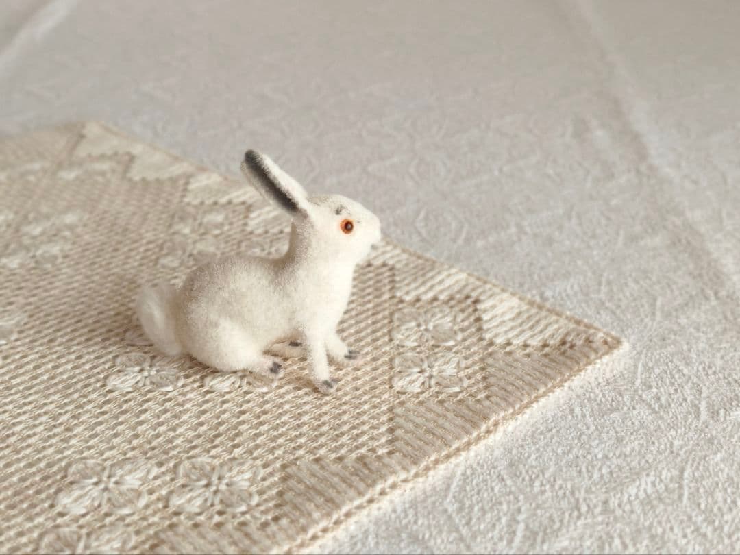 【ちびたんさま】vintage ୨୧ 真っ白な 可愛い ウサちゃん