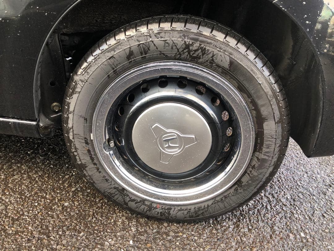 ホンダ　N-BOXスラッシュ　等　鉄スチールホイール　リング　キャップ　キャル