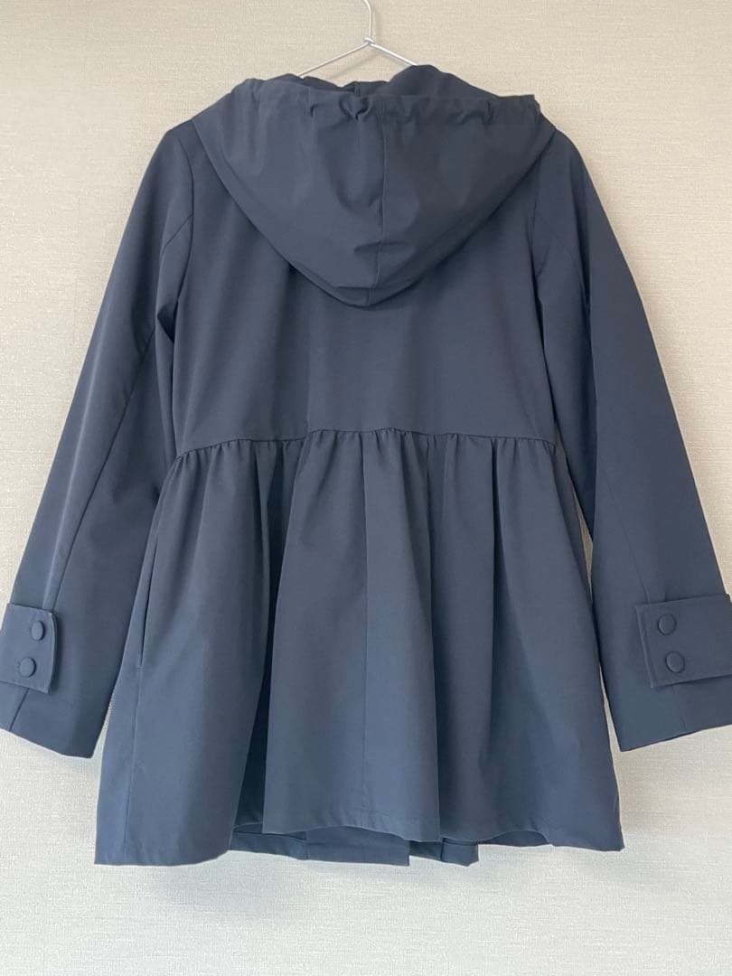 アメノチハレ　フリルヨークコート　ネイビー　フリーサイズ