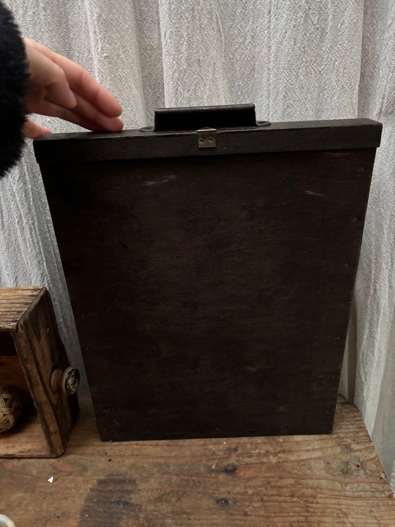 イギリス アンティーク プリンタートレイ 小型 真鍮仕切り 古道具