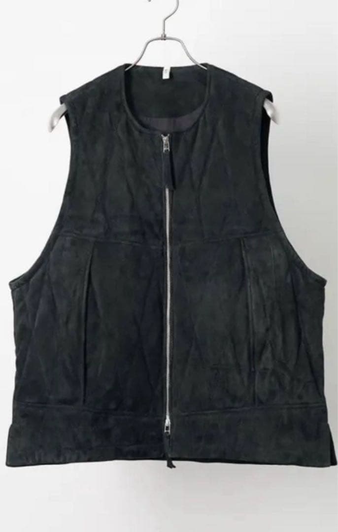 CCU QUILTED VEST レザーダウンベスト シープスウェード