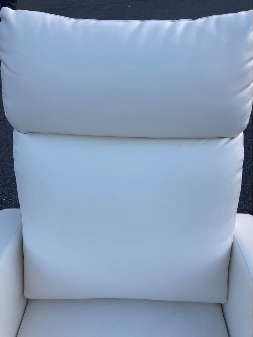 ☆リリDページ☆ホワイト リクライニング1人掛けソファ