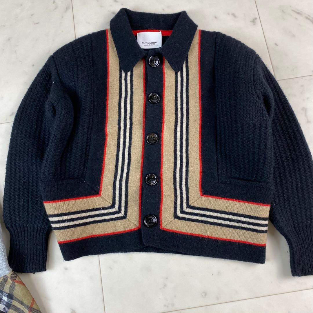 m*4様 現行タグ 4Y◎バーバリー　ニットカーディガン　スウェットパンツ　セッ