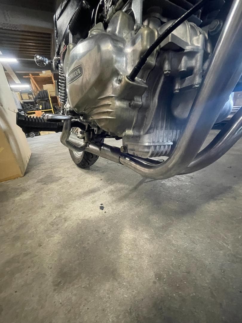 ホークⅡ 腹下ショート管 マフラー メッキ　CB250T CB400T 【新品】