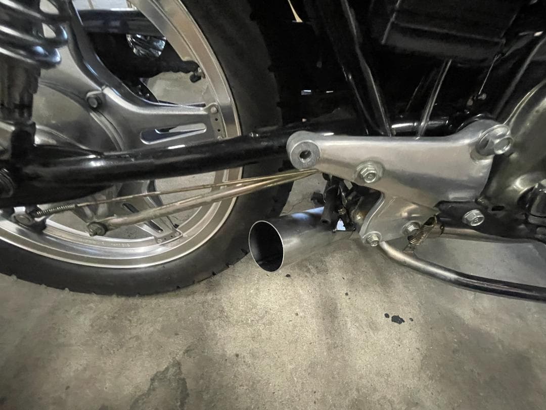 ホークⅡ 腹下ショート管 マフラー メッキ　CB250T CB400T 【新品】