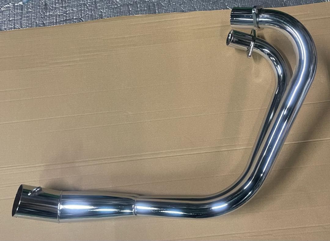 ホークⅡ 腹下ショート管 マフラー メッキ　CB250T CB400T 【新品】