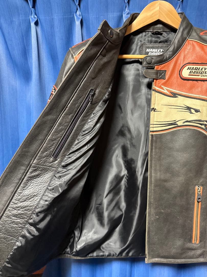 レア 廃盤 ハーレーダビッドソン レーシング 本革 レザージャケット Mサイズ