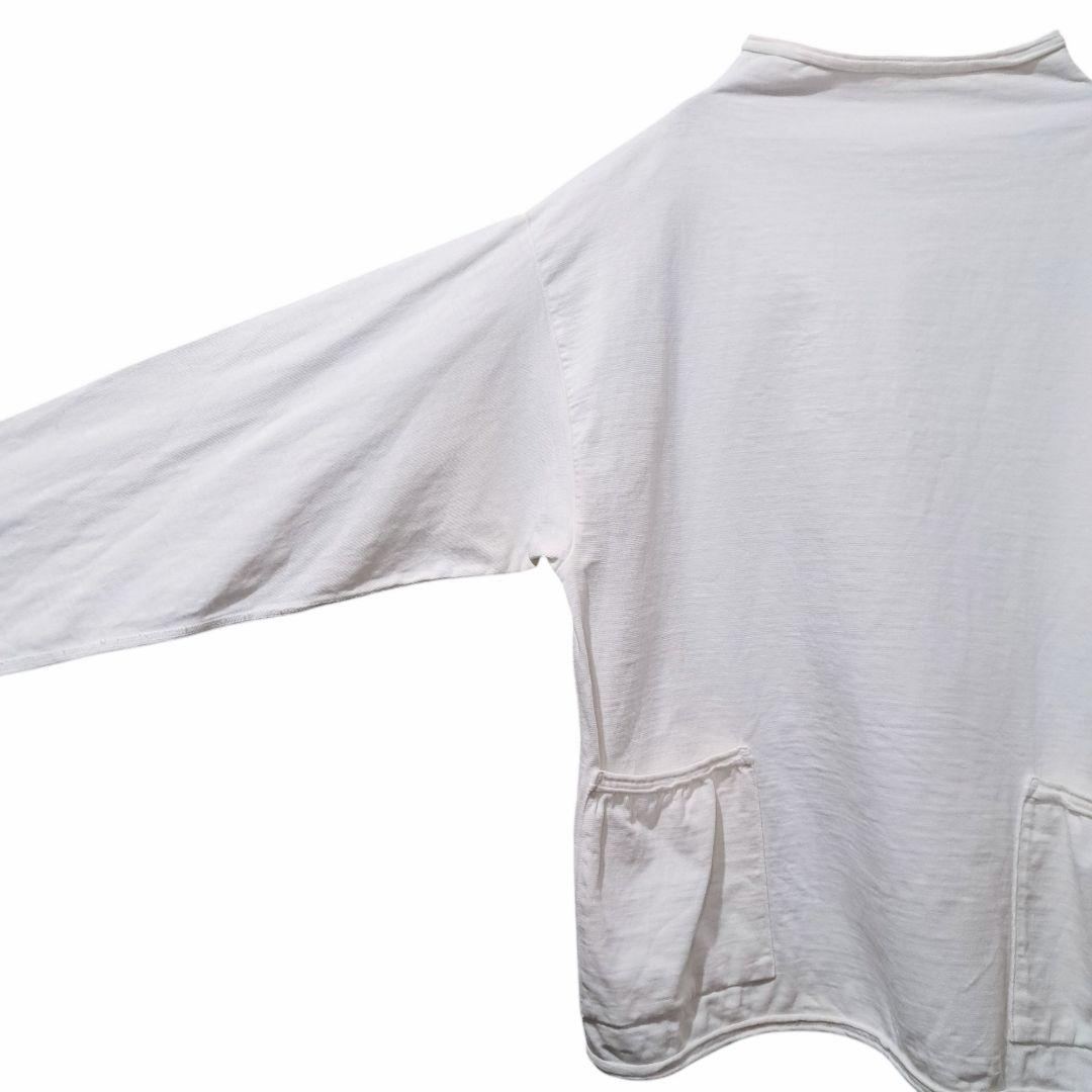 45rpm でこぼこ天竺 馬 長袖Tシャツ 2 ホワイト ロンT