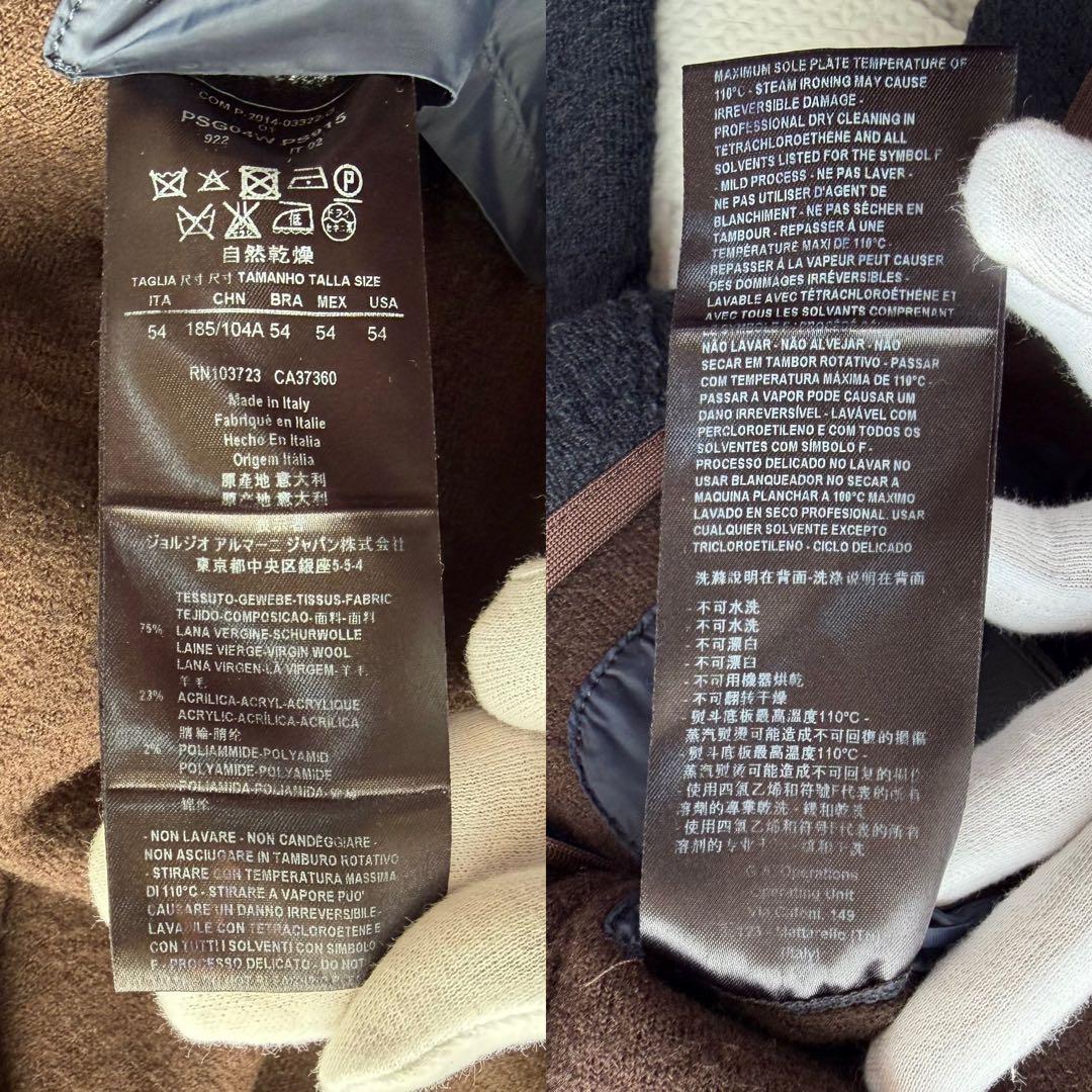 極美品✨ジョルジオアルマーニ 最高級レザータグ テーラードジャケット 54