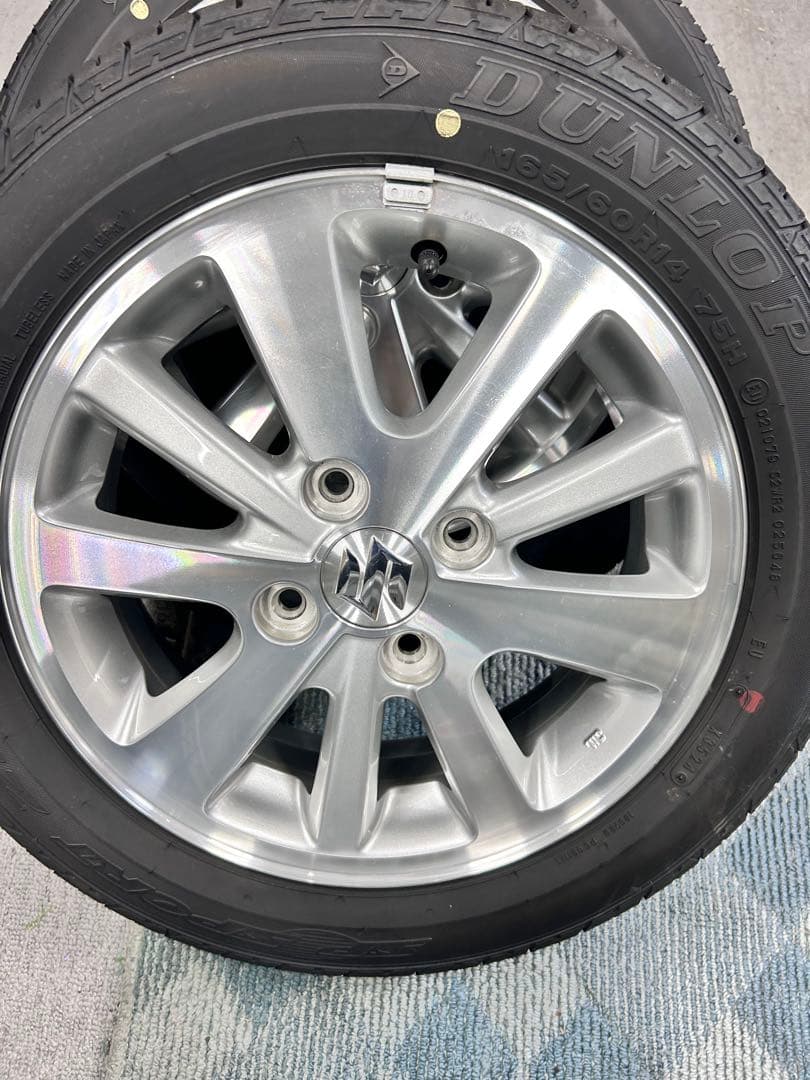 165/60/14 DUNLOP 14インチ 夏用タイヤ ホイールセット
