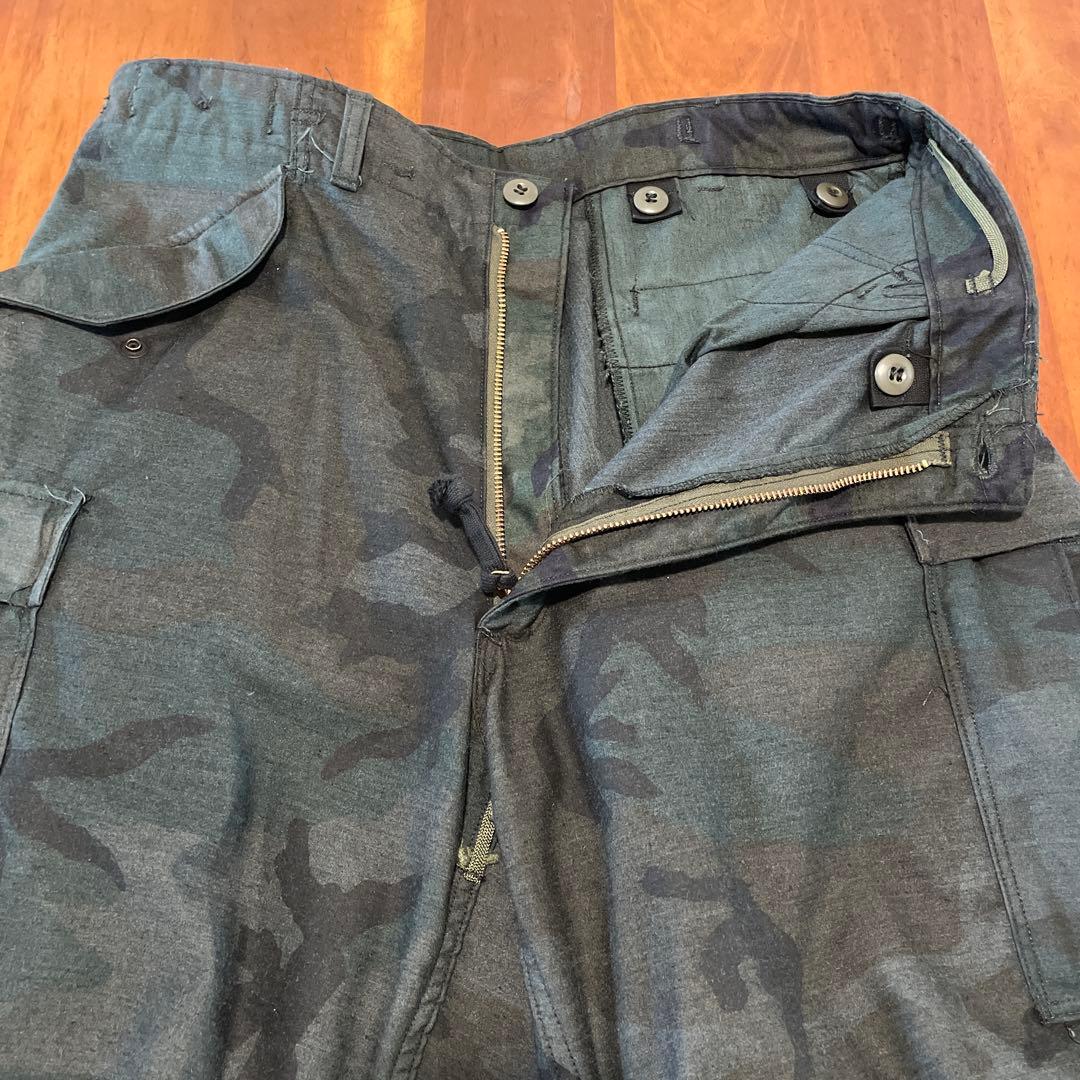 waiper M-65 カーゴパンツ ウッドランド迷彩 黒染め