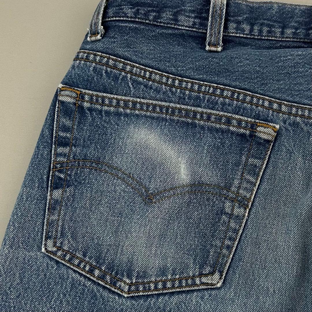 80s USA製 Levi’s 501 脇割 W40 要リペア ナイロンフット