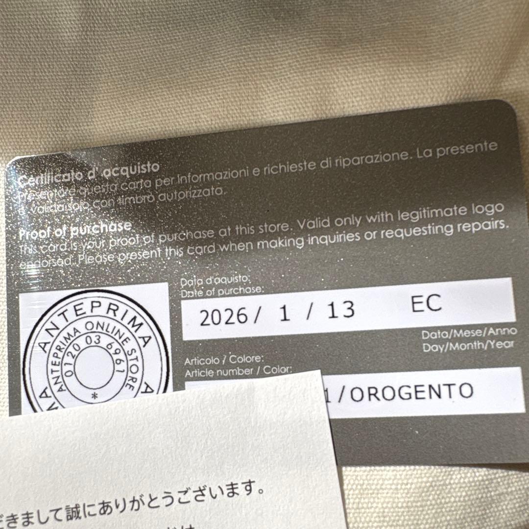 新品タグ付　アンテプリマ スタンダード スクエア ミディアム シルバーゴールド