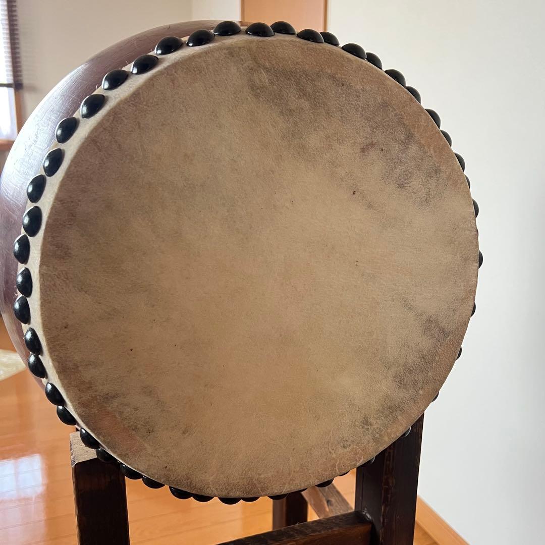 【ずだんだん】和太鼓　1尺と台のセット（太鼓の台とバチ3組付き） ①