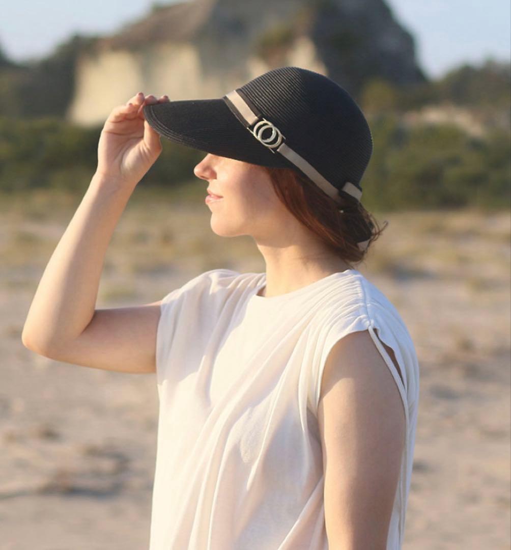 アシーナニューヨーク　新品　帽子　キャップ　リボン　麦わら帽子