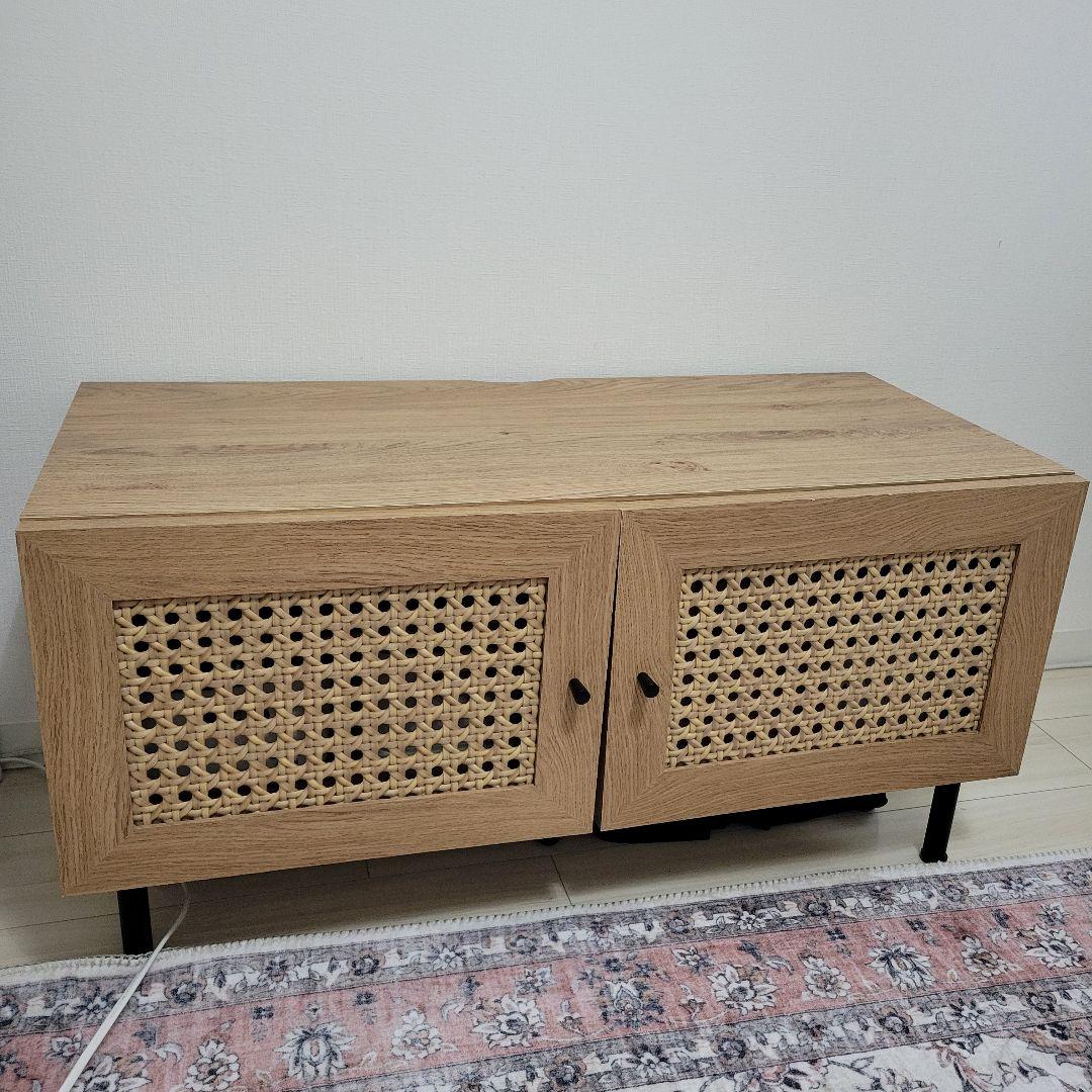 【美品】ラタン調 テレビ台 幅90cm