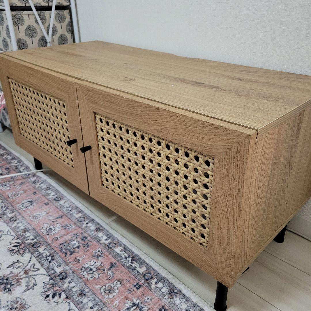 【美品】ラタン調 テレビ台 幅90cm