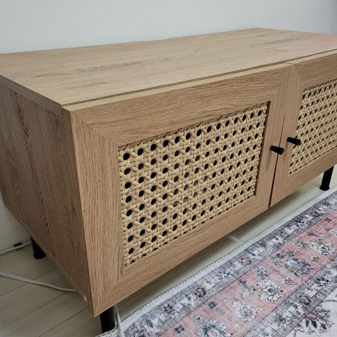 【美品】ラタン調 テレビ台 幅90cm