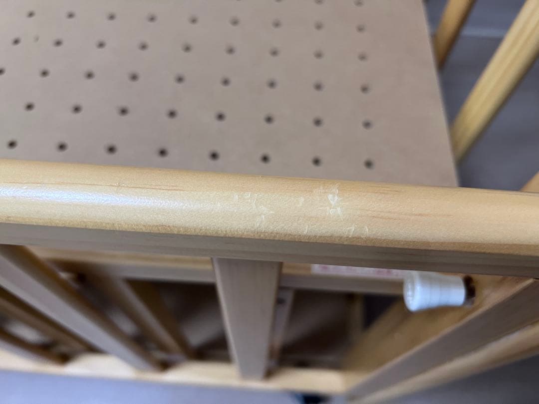 KATOJI カトージ 高さ調節可能、収納付き 木製 ベビーベッド