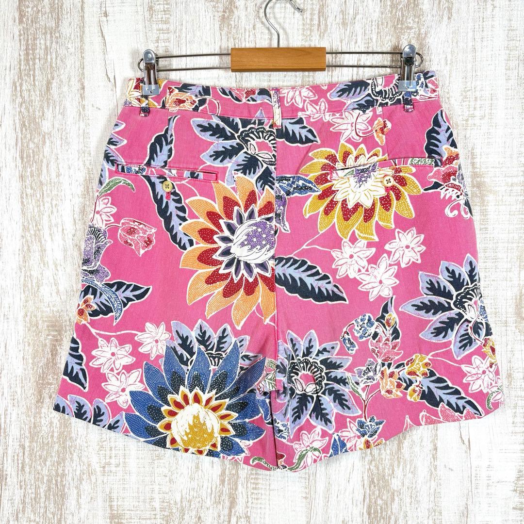90s ポロバイラルフローレン 花柄 コットン ハーフパンツ ピンク