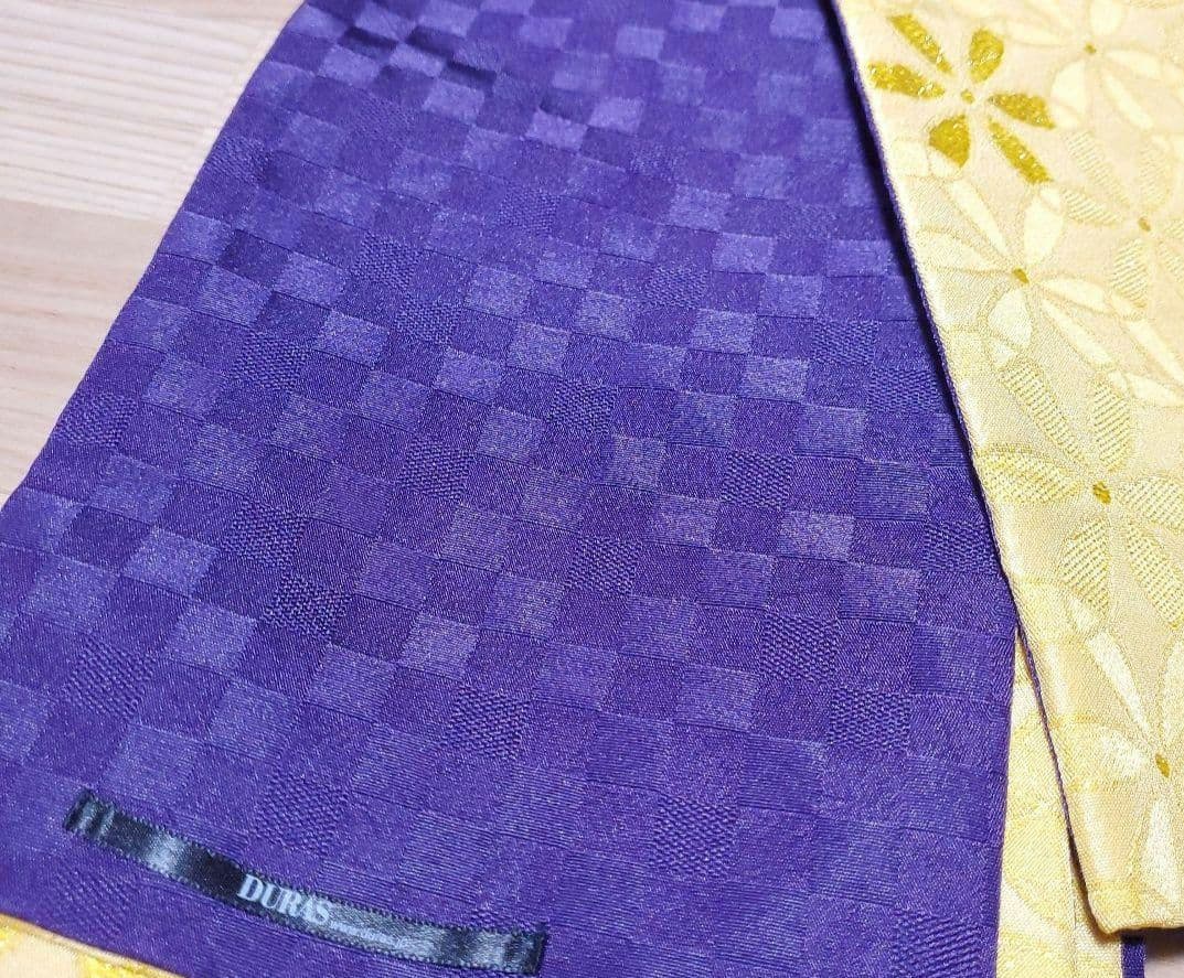 【美品】デュラス　浴衣帯セット 菊グリッター